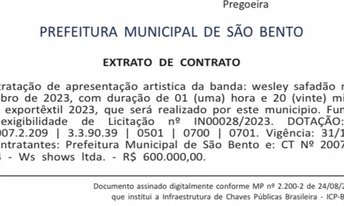 
				
					Wesley Safadão teria bolo surpresa e show com cachê de R$ 600 mil na Paraíba
				
				