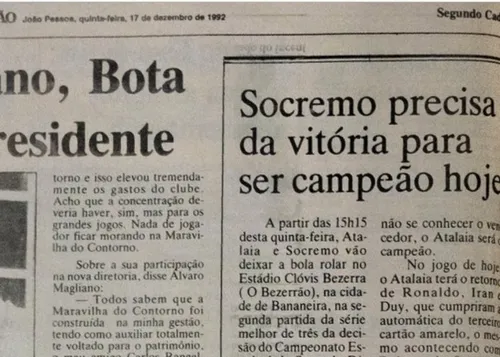 
				
					Socremo, campeã da 2ª Divisão de 1992: um título esquecido na história
				
				