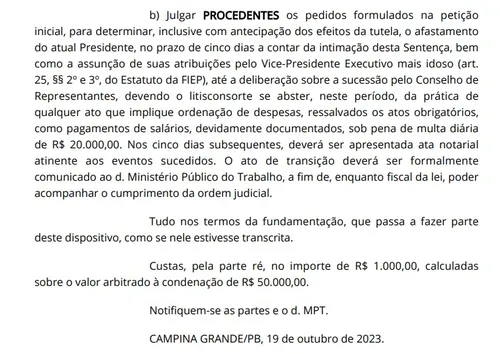 
				
					Análise do mérito: Justiça manda afastar do cargo, mais uma vez, o presidente da Fiep
				
				