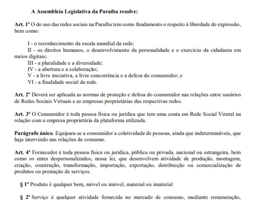 
				
					Deputado paraibano quer reconhecimento da relação de consumo entre usuários e redes sociais
				
				