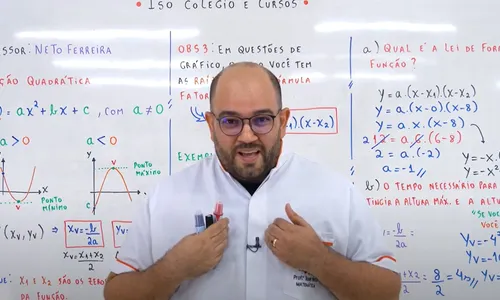 
                                        
                                            Lá Vem o Enem: videoaula de matemática ensina função quadrática
                                        
                                        