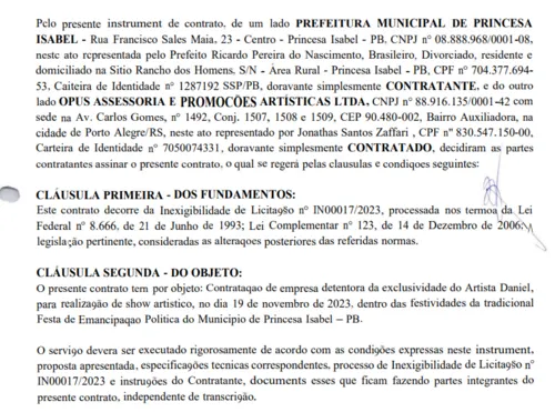 
				
					Mesmo com a crise do FPM, prefeitura contrata show de Daniel por R$ 454 mil
				
				