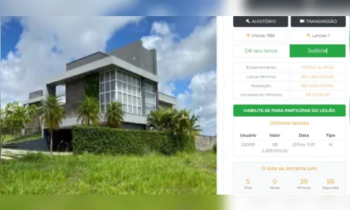 
				
					Milionário tenta comprar mansão da Braiscompany por R$ 2,2 milhões
				
				