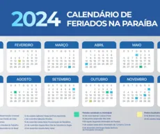 Veja o calendário de feriados 2024