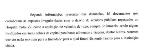 
				
					Oposição protocola pedido de CPI do Padre Zé na Assembleia Legislativa da Paraíba
				
				