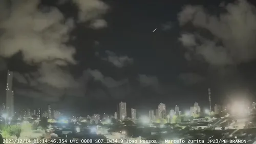 
				
					Chuva de meteoros Geminídeas: veja registros do fenômeno em João Pessoa
				
				