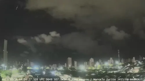 
				
					Chuva de meteoros Geminídeas: veja registros do fenômeno em João Pessoa
				
				