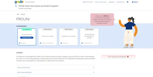 
				
					Prouni 2024: resultado da segunda chamada é divulgado
				
				