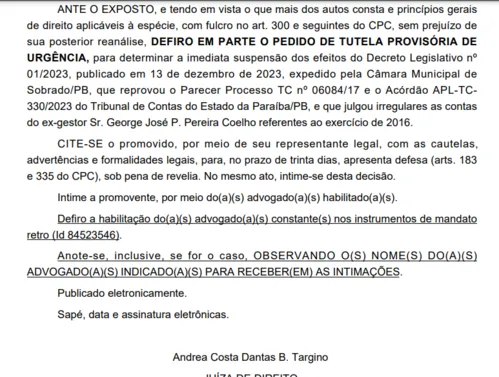 
				
					Justiça derruba decisão de Câmara que 'ameaçava' candidatura de presidente da Famup
				
				