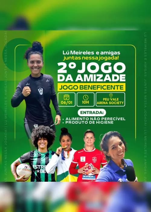 
                                        
                                            Lu Meireles vai reunir mulheres destaques do esporte no 2° Jogo da Amizade
                                        
                                        