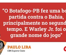 Botafogo-PB: Paulo Lira avalia a vitória do Belo sobre o Bahia, e vê a 1ª partida de Warley Jr. como boa