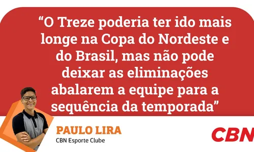 
                                        
                                            Treze: Paulo Lira avalia que o Galo poderia ter ido mais longe na Copa do Nordeste
                                        
                                        