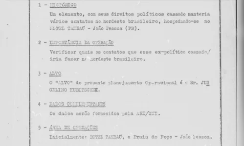
				
					O dia em que Juscelino Kubitschek driblou a espionagem do regime militar ao tomar banho de mar na Paraíba
				
				