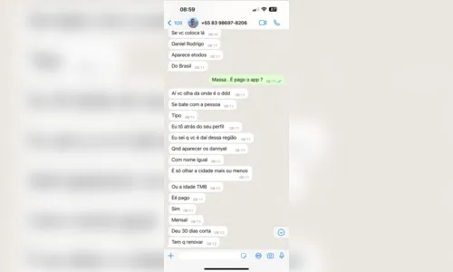 
				
					Paraibano alvo de tentativa de golpe do falso número faz golpista revelar técnica em mensagens
				
				